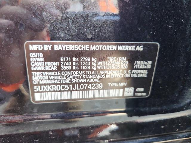 5UXKR0C51JL074239 - 2018 BMW X5 XDRIVE35I Schwarz Foto 13