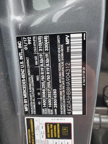 4JGDA5HB8HA904312 - 2017 MERCEDES-BENZ GLE 350 4MATIC GRAY photo 13