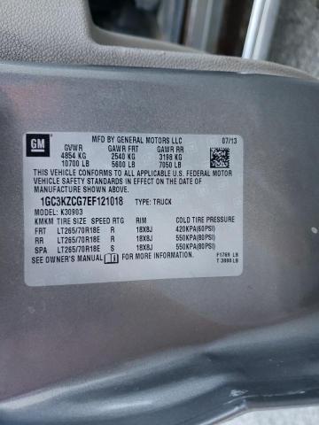 1GC3KZCG7EF121018 - 2014 CHEVROLET SILVERADO K3500 GRAY photo 12