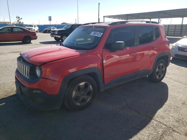 ZACCJAAB6HPF61423 - 2017 JEEP RENEGADE SPORT RED photo 1