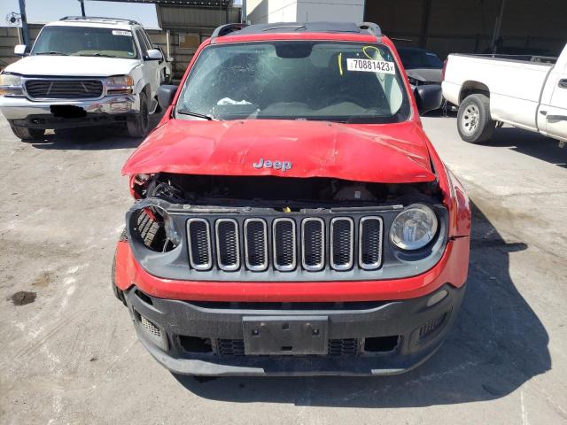 ZACCJAAB6HPF61423 - 2017 JEEP RENEGADE SPORT RED photo 5