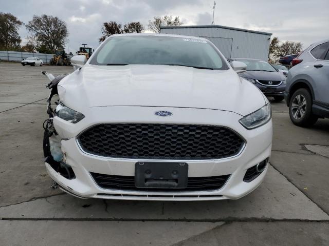 3FA6P0K93DR310415 - 2013 FORD FUSION TITANIUM WHITE photo 5