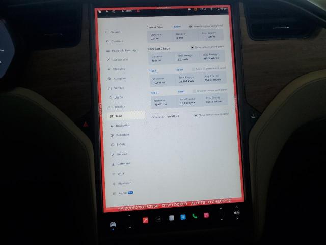 5YJXCDE27KF153356 - 2019 TESLA MODEL X GRAY photo 9