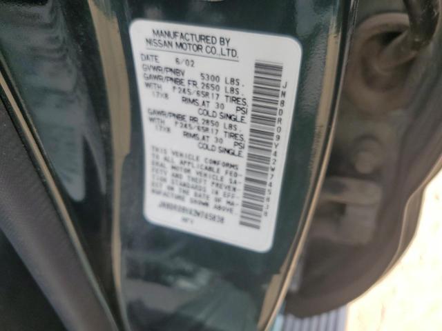JN8DR09Y42W745838 - 2002 NISSAN PATHFINDER LE 绿色 照片 13