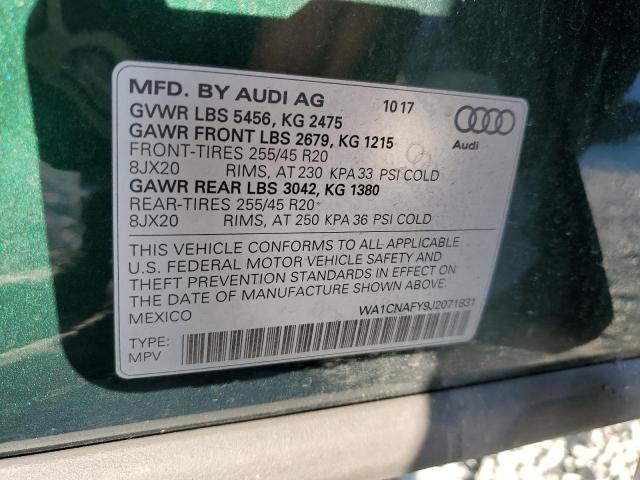 WA1CNAFY9J2071831 - 2018 AUDI Q5 PRESTIGE GREEN photo 13