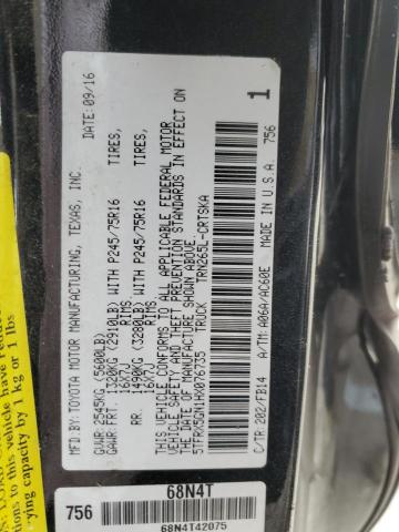 5TFRX5GN1HX076735 - 2017 TOYOTA TACOMA ACCESS CAB შავი ფოტო 12