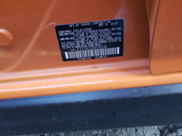 JF2GTAEC0K8326594 - 2019 SUBARU CROSSTREK PREMIUM ORANGE photo 12