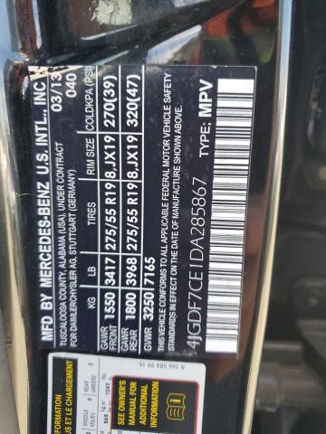 4JGDF7CE1DA285867 - 2013 MERCEDES-BENZ GL 450 4MATIC BLACK photo 13