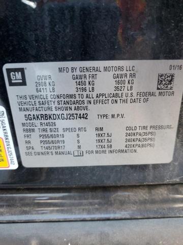 5GAKRBKDXGJ257442 - 2016 BUICK ENCLAVE BLACK photo 13