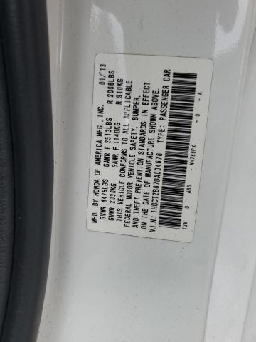 1HGCT2B87DA004678 - 2013 HONDA ACCORD EXL WHITE photo 13