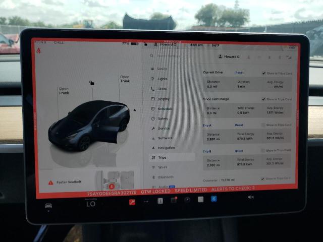 7SAYGDEE5RA302179 - 2024 TESLA MODEL Y 灰色 照片 9