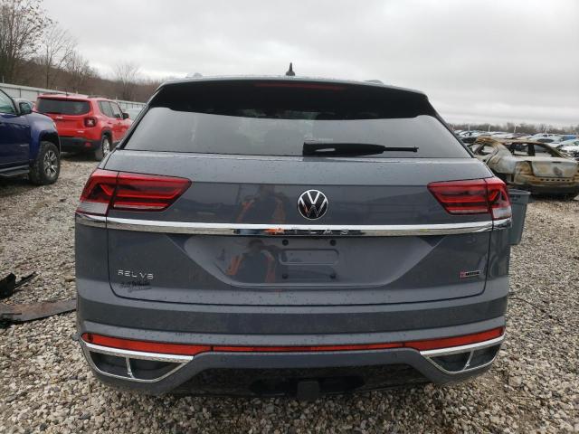 1V2FE2CA7NC215097 - 2022 VOLKSWAGEN ATLAS CROS SEL PREMIUM R-LINE GRAY photo 6