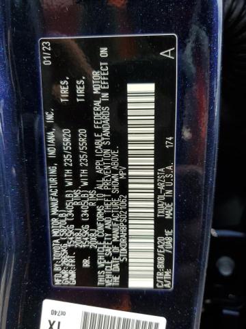 5TDKDRAH8PS021062 - 2023 TOYOTA HIGHLANDER L BLUE photo 14