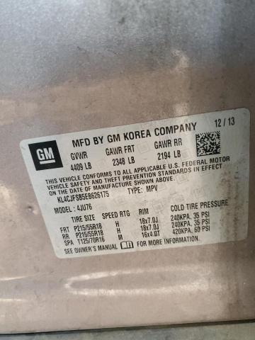 KL4CJFSB5EB626175 - 2014 BUICK ENCORE CONVENIENCE ნაცრისფერი ფოტო 13