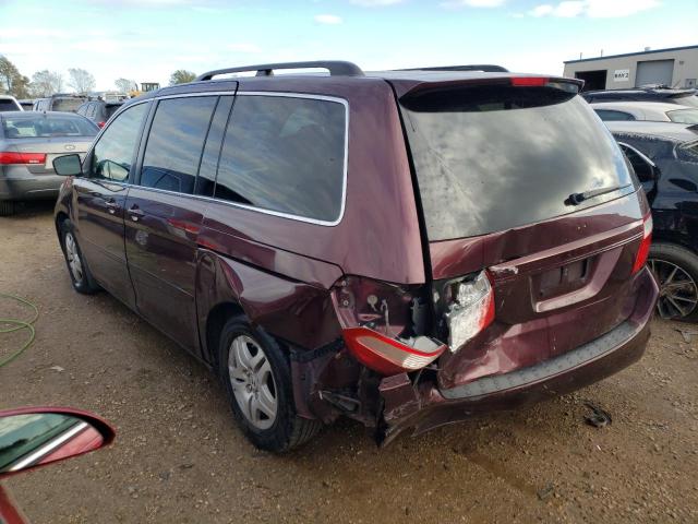 5FNRL386X7B441249 - 2007 HONDA ODYSSEY EXL MAROON photo 2