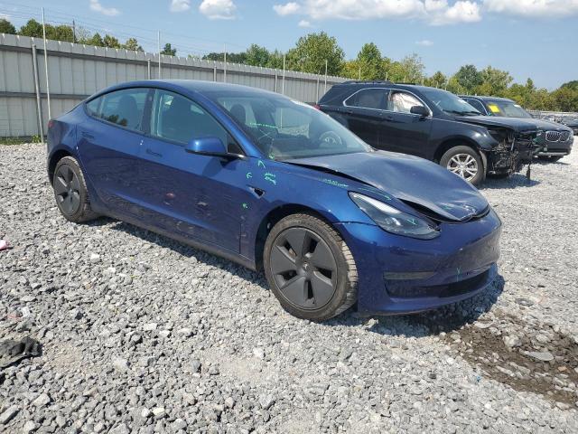 5YJ3E1EA0MF922880 - 2021 TESLA MODEL 3 BLUE photo 4
