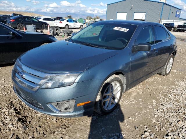 3FAHP0JG5CR419658 - 2012 FORD FUSION SEL BLUE photo 1