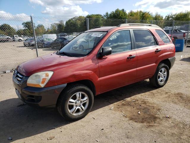 KNDJE723187517154 - 2008 KIA SPORTAGE EX RED photo 1