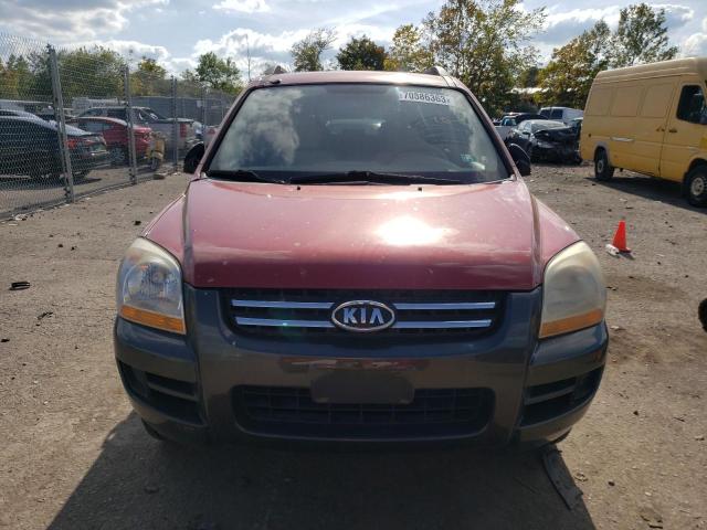 KNDJE723187517154 - 2008 KIA SPORTAGE EX RED photo 5