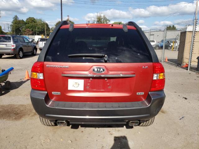 KNDJE723187517154 - 2008 KIA SPORTAGE EX RED photo 6