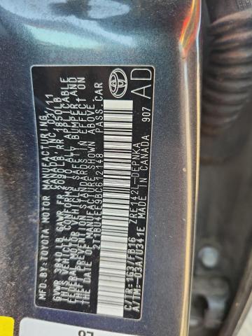 2T1BU4EE9BC612148 - 2011 TOYOTA COROLLA BASE 灰色 照片 12