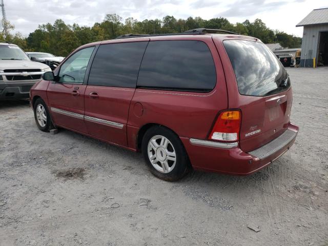 2FMZA52492BA90229 - 2002 FORD WINDSTAR SE RED photo 2