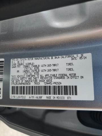 3TMLB5JN4RM025038 - 2024 TOYOTA TACOMA DOUBLE CAB Gümüş fotoğraf 12