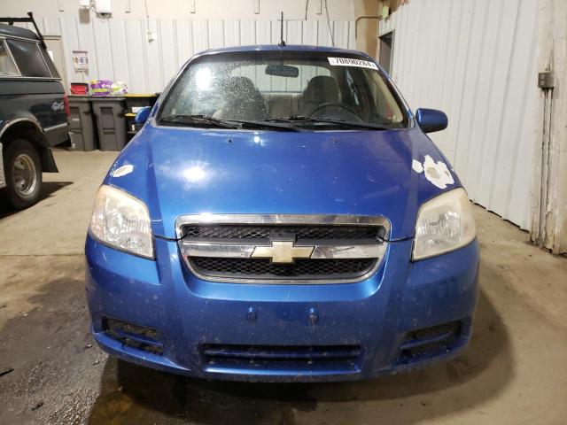 KL1TD56E59B620191 - 2009 CHEVROLET AVEO LS BLUE photo 5