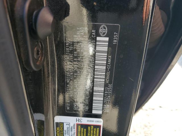 4T4BE46K88R019234 - 2008 TOYOTA CAMRY CE Siyah fotoğraf 12