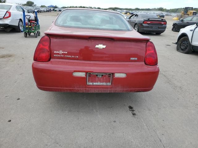 2G1WJ15K679417137 - 2007 CHEVROLET MONTE CARL LS RED photo 6