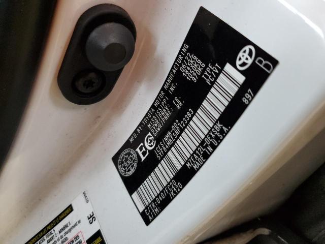 5YFB4MBE5NP123383 - 2022 TOYOTA COROLLA SE WHITE photo 13