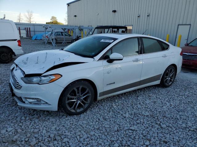 3FA6P0LU6HR382220 - 2017 FORD FUSION SE HYBRID WHITE photo 1