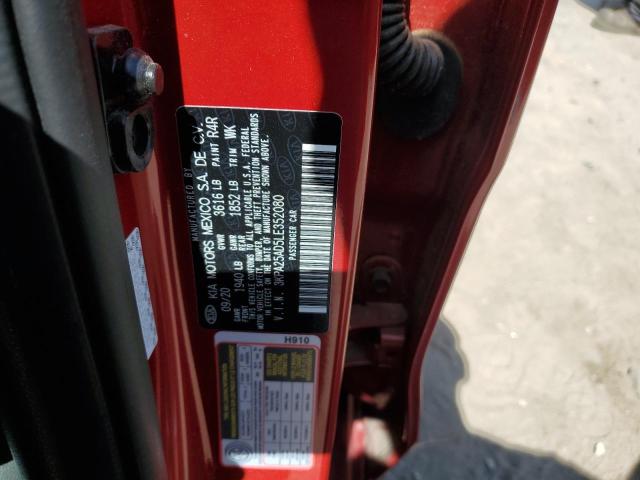 3KPA25AD5LE352080 - 2020 KIA RIO LX RED photo 13