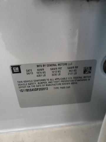 1G11B5SA5DF282813 - 2013 CHEVROLET MALIBU LS SILVER photo 12