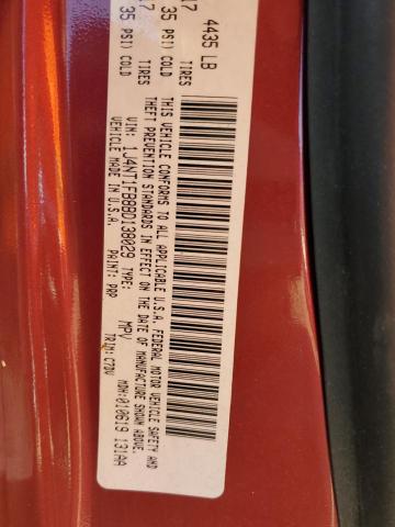 1J4NT1FB8BD138029 - 2011 JEEP COMPASS SPORT RED photo 13