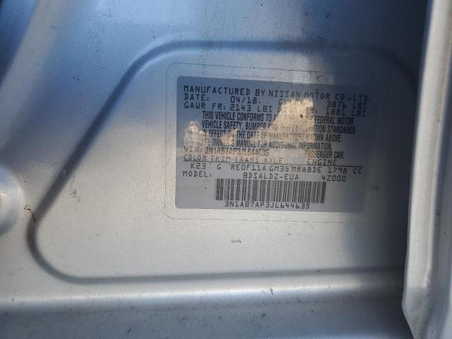 3N1AB7AP3JL644635 - 2018 NISSAN SENTRA S SILVER photo 13