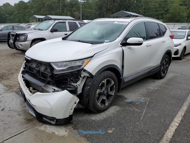 JHLRW2H91KX010666 - 2019 HONDA CR-V TOURING WHITE photo 1