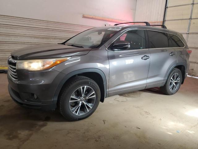 5TDJKRFH0GS295205 - 2016 TOYOTA HIGHLANDER XLE GRAY photo 1