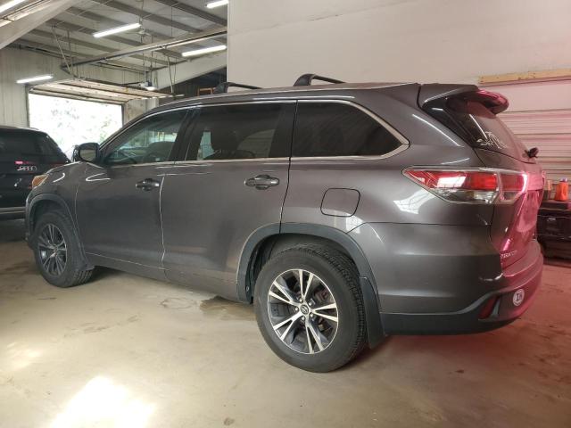 5TDJKRFH0GS295205 - 2016 TOYOTA HIGHLANDER XLE GRAY photo 2
