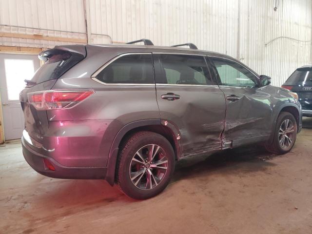 5TDJKRFH0GS295205 - 2016 TOYOTA HIGHLANDER XLE GRAY photo 3