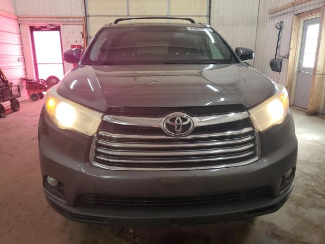 5TDJKRFH0GS295205 - 2016 TOYOTA HIGHLANDER XLE GRAY photo 5