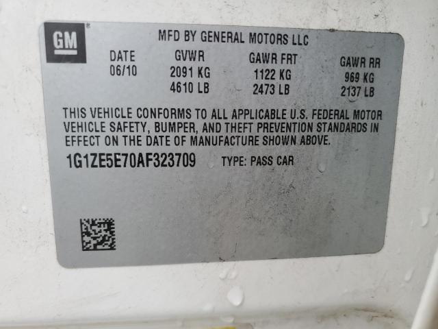 1G1ZE5E70AF323709 - 2010 CHEVROLET MALIBU LTZ თეთრი ფოტო 12