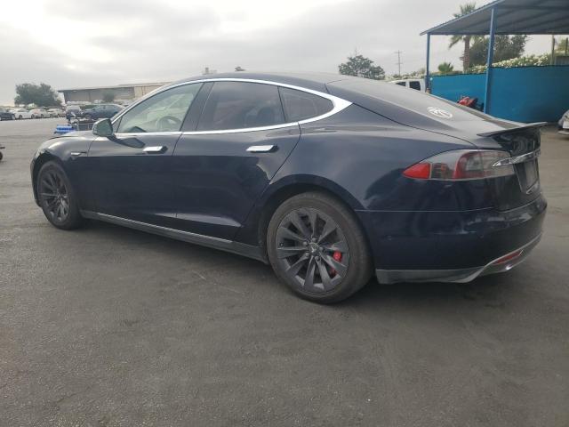 5YJSA1H18EFP52207 - 2014 TESLA MODEL S ლურჯი ფოტო 2