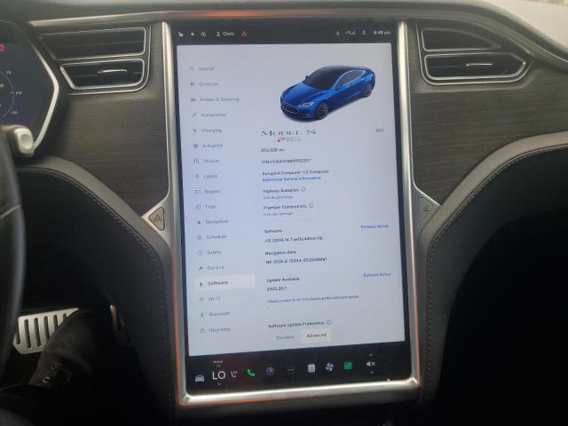 5YJSA1H18EFP52207 - 2014 TESLA MODEL S ლურჯი ფოტო 9