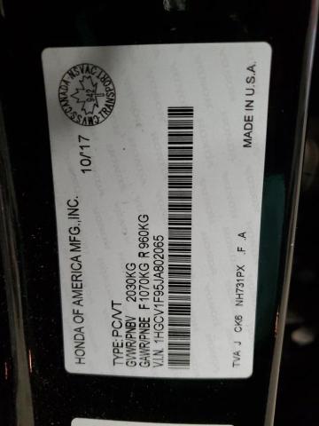 1HGCV1F95JA802065 - 2018 HONDA ACCORD TOURING Қара фото 13