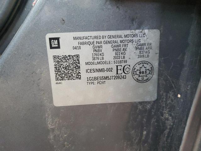 1G1BE5SM5J7209243 - 2018 CHEVROLET CRUZE LT Silber Foto 12