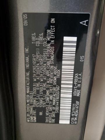 5TBDT44116S507667 - 2006 TOYOTA TUNDRA DOUBLE CAB SR5 GRAY photo 12