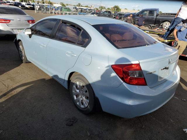 2HGFB2F59CH544002 - 2012 HONDA CIVIC LX BLUE photo 2