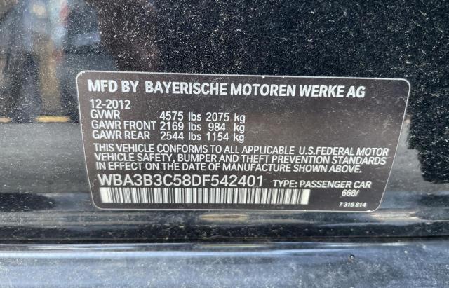 WBA3B3C58DF542401 - 2013 BMW 328 XI BLACK photo 10