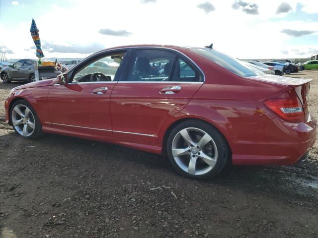 WDDGF5HB1EA934434 - 2014 MERCEDES-BENZ C 350 RED photo 2